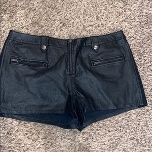 Leather shorts